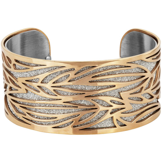 BANGLE IP ROSE GLITTER BLANC DIAM.60 - Bijouterie Cordier