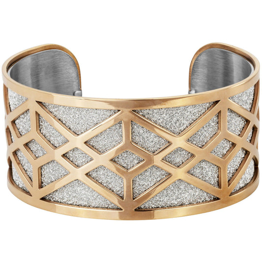 BANGLE IP ROSE GLITTER BLANC DIAM.60 - Bijouterie Cordier