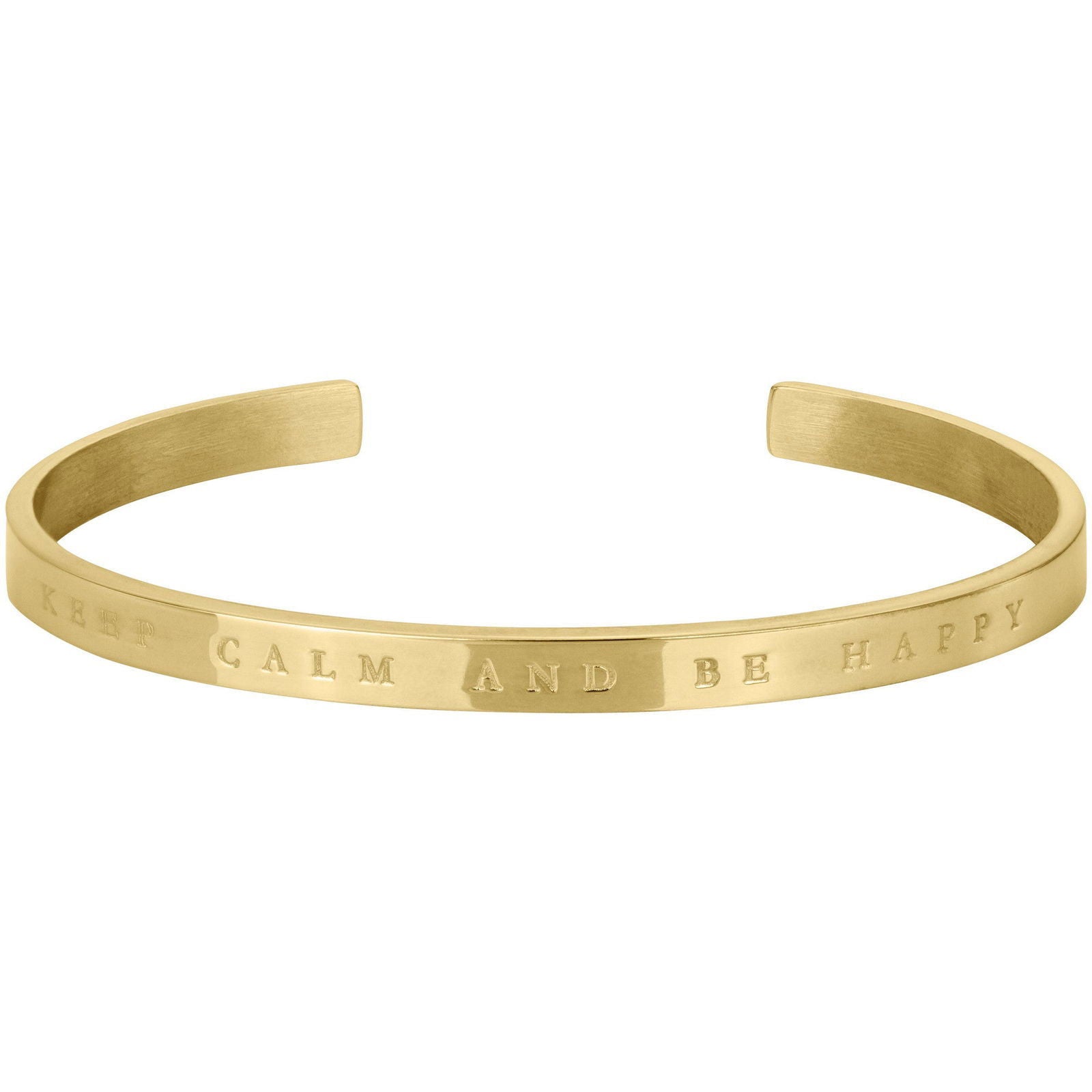 BANGLE KEEP CALM IP GOLD DIAM.60 - Bijouterie Cordier