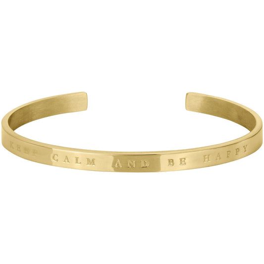 BANGLE KEEP CALM IP GOLD DIAM.60 - Bijouterie Cordier
