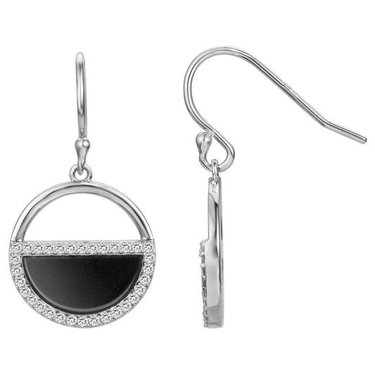 BOUCLES D OREILLES ARGENT 64 OXYDES DE ZIRCONIUM - Bijouterie Cordier