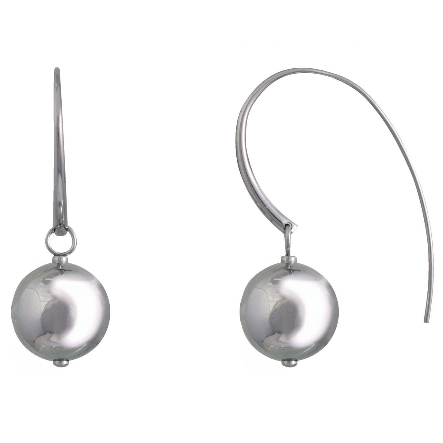 B.O ACIER CROCHET BOULE 15MM - Bijouterie Cordier