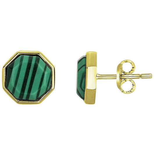 B.O. ACIER IPG MALACHITE SYNTH. - Bijouterie Cordier