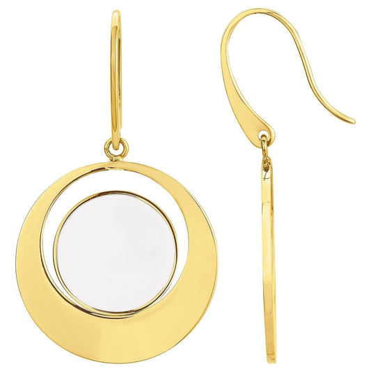 B.O. ACIER PVD JAUNE ET LAQUE BLANCHE - Bijouterie Cordier