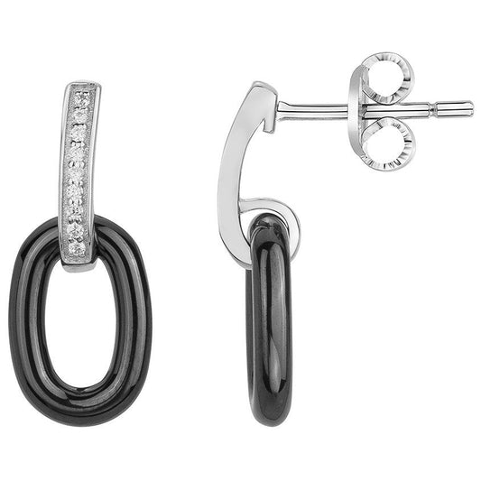 B.O. ARGT. CERAM.NOIRE ET 18 OZ - Bijouterie Cordier