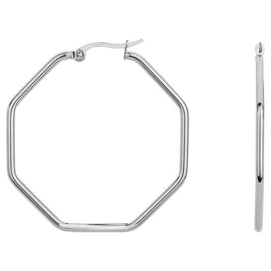 B.O. CREOLES ACIER-DIAM.40MM - Bijouterie Cordier