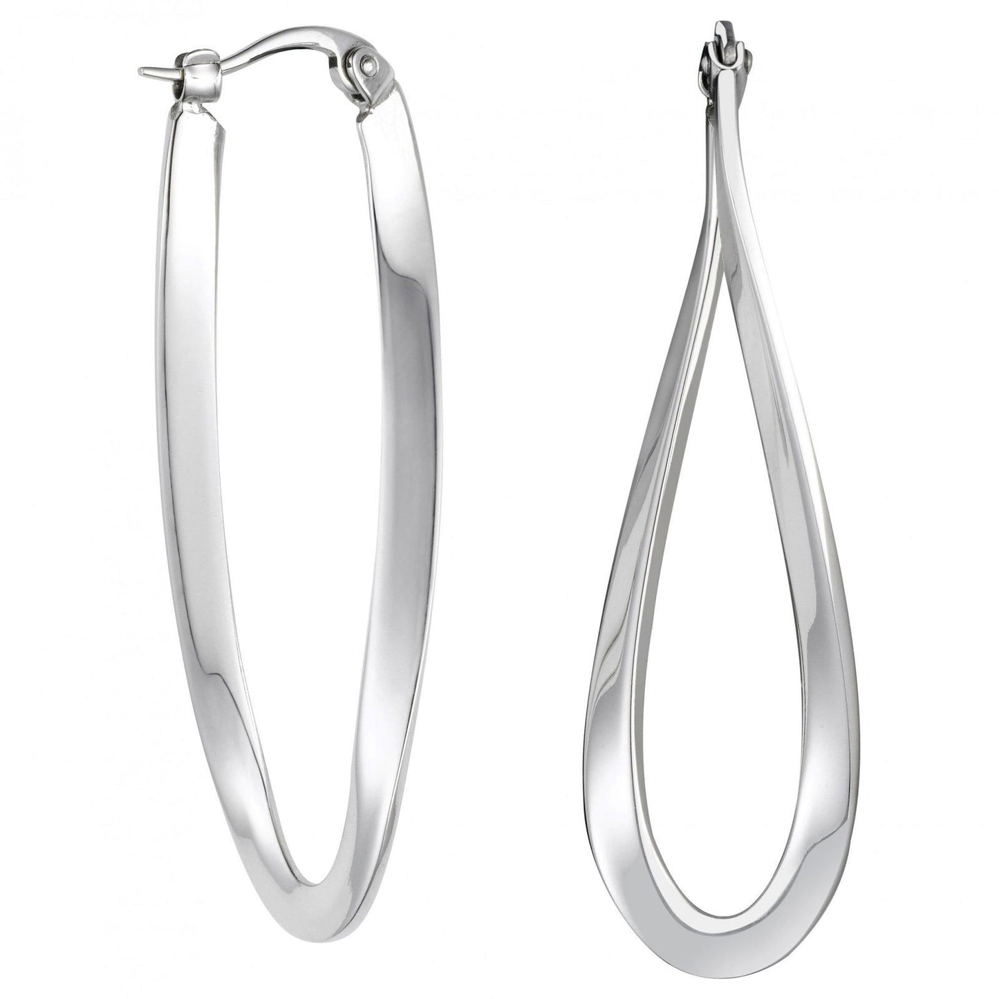 B.O CREOLES ACIER TWISTEES - Bijouterie Cordier