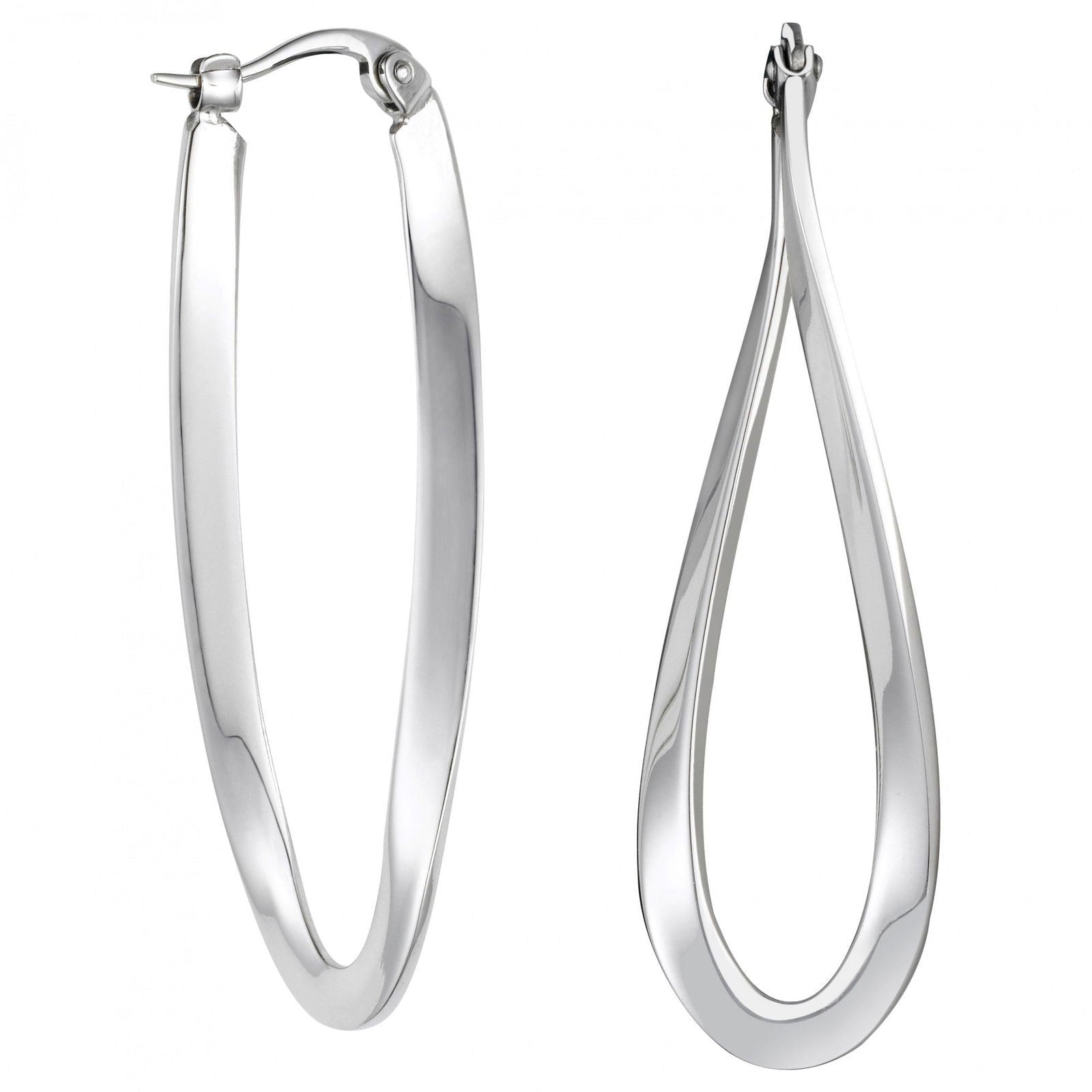B.O CREOLES ACIER TWISTEES - Bijouterie Cordier