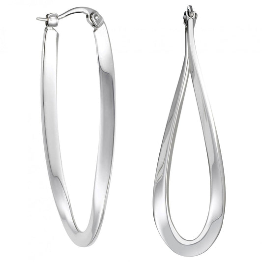 B.O CREOLES ACIER TWISTEES - Bijouterie Cordier