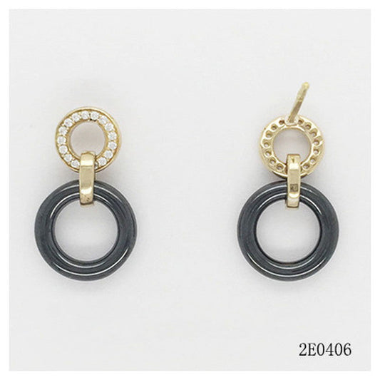B.O. PL.OR 3M14K ET CERAMIQUE NOIRE - Bijouterie Cordier