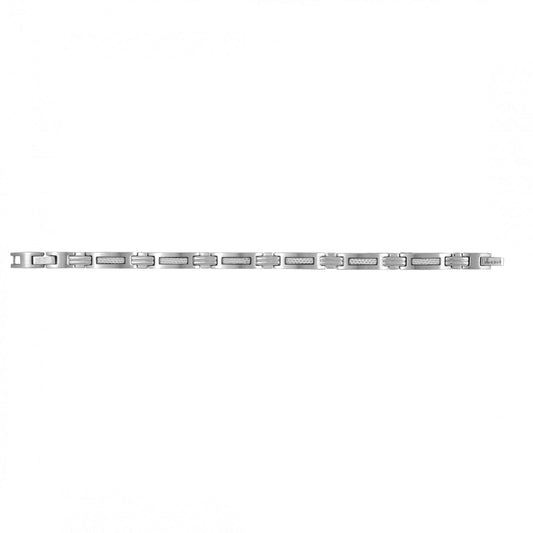 =BR170/0027 BRAC. ACIER/CARBONE BLANC 19+2CM