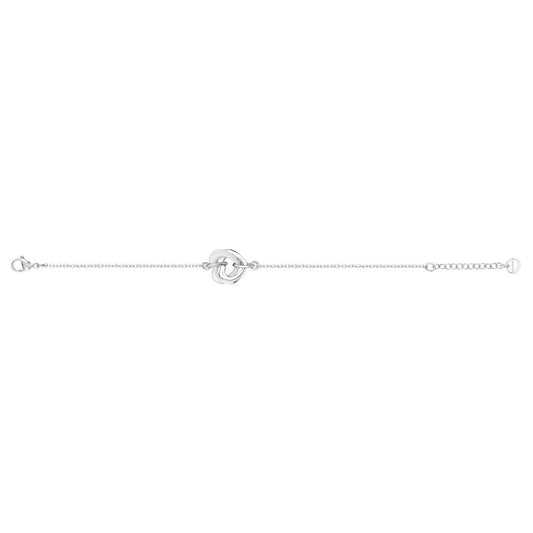 BRAC.2 COEURS ENTRELACES CERA.BLANCHE/AC. 17+3CM