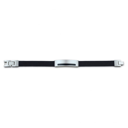 BRAC.AC.MAILLE MILANAISE IPN PLAQUE AC CARB.NOIR-20+1.5CM