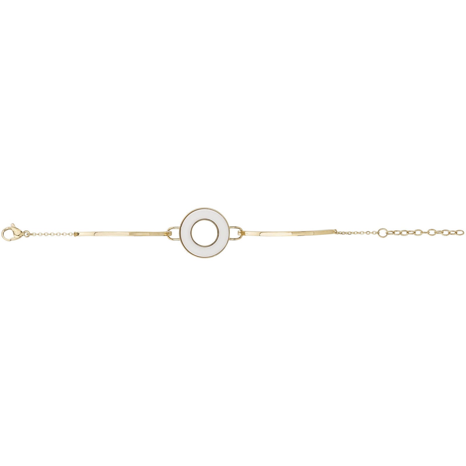 BRAC.AC.PVD JAUNE ET CERAM.BLANCHE-16+3CM