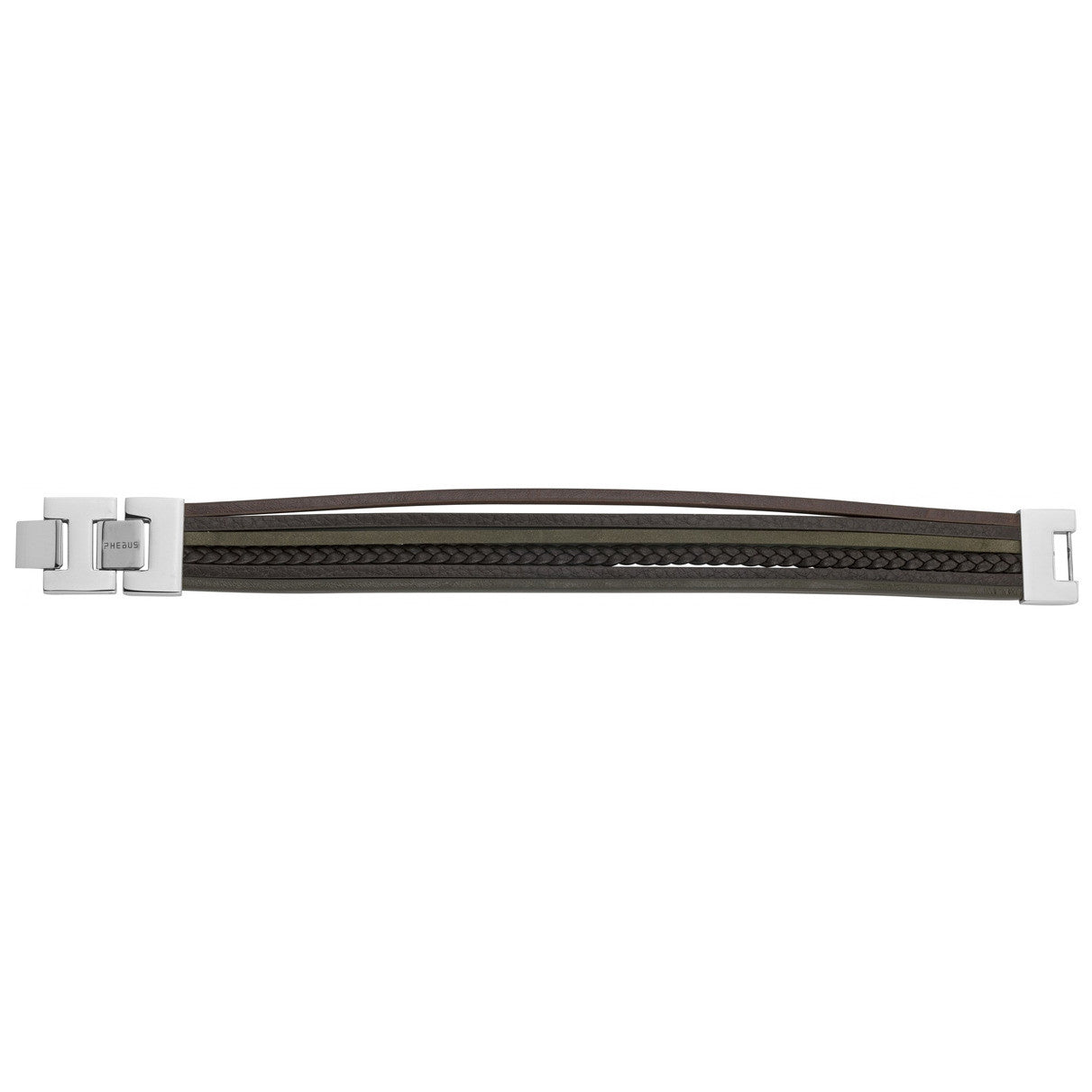 BRAC.ACIER CUIR MULTI-COULEUR-20+1.5CM