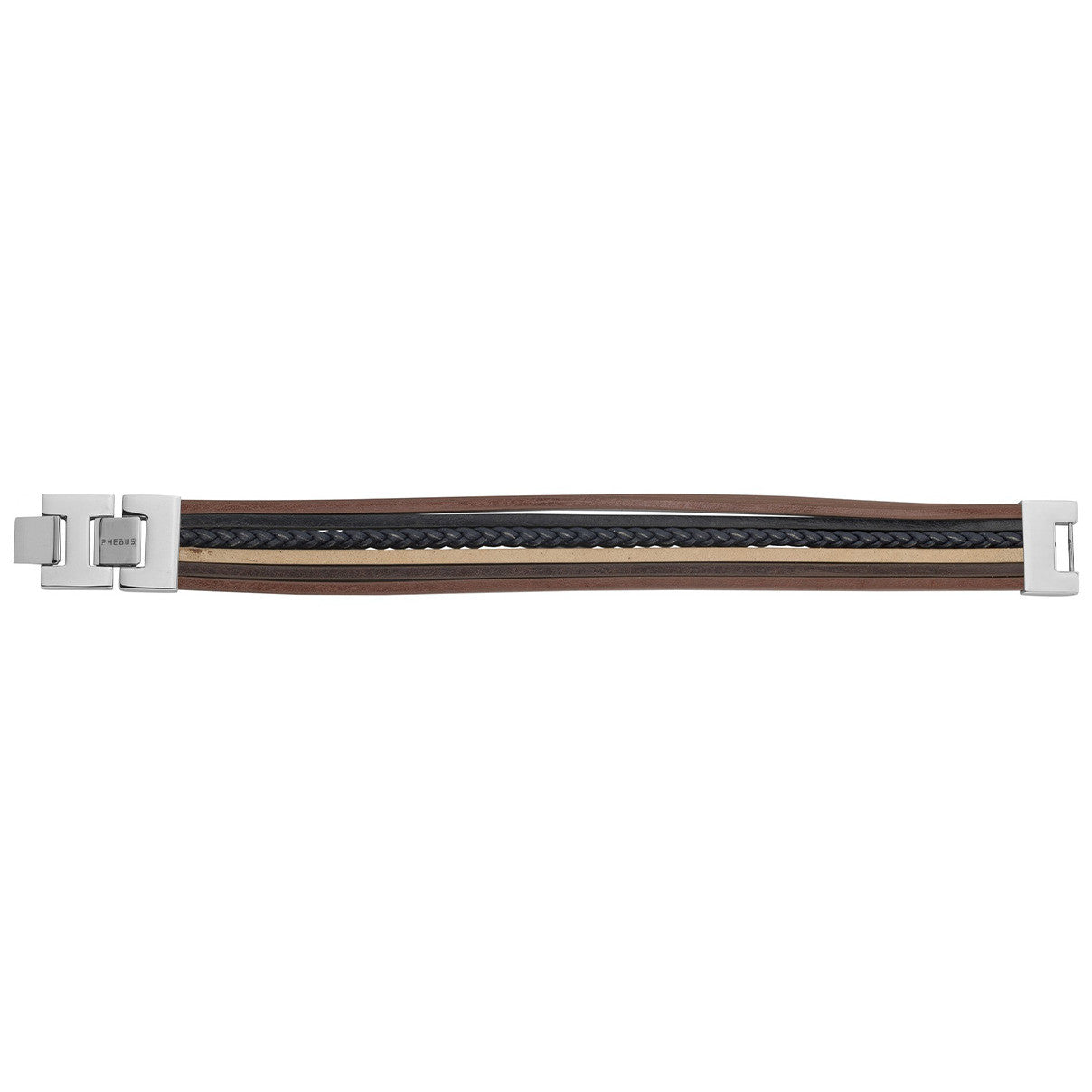 BRAC.ACIER CUIR MULTI-COULEUR-20+1.5CM