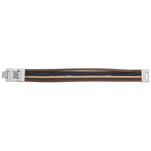 BRAC.ACIER CUIR MULTI-COULEUR-20+1.5CM