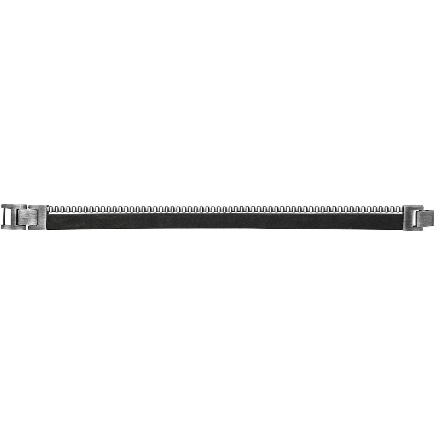 BRAC.ACIER IP VINTAGE ET CUIR NOIR-19+1,5CM