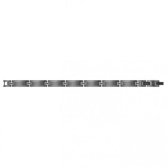 BRAC.ACIER TOUT IPQ MAT ET BRILLANT DOUBLE FERMOIR 19.5+1.5CM