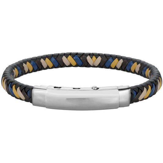 BRAC.MICROFIBRE TRESSE JAUNE BLANC BLEU-REGL.19,6-20,2-20,8cm