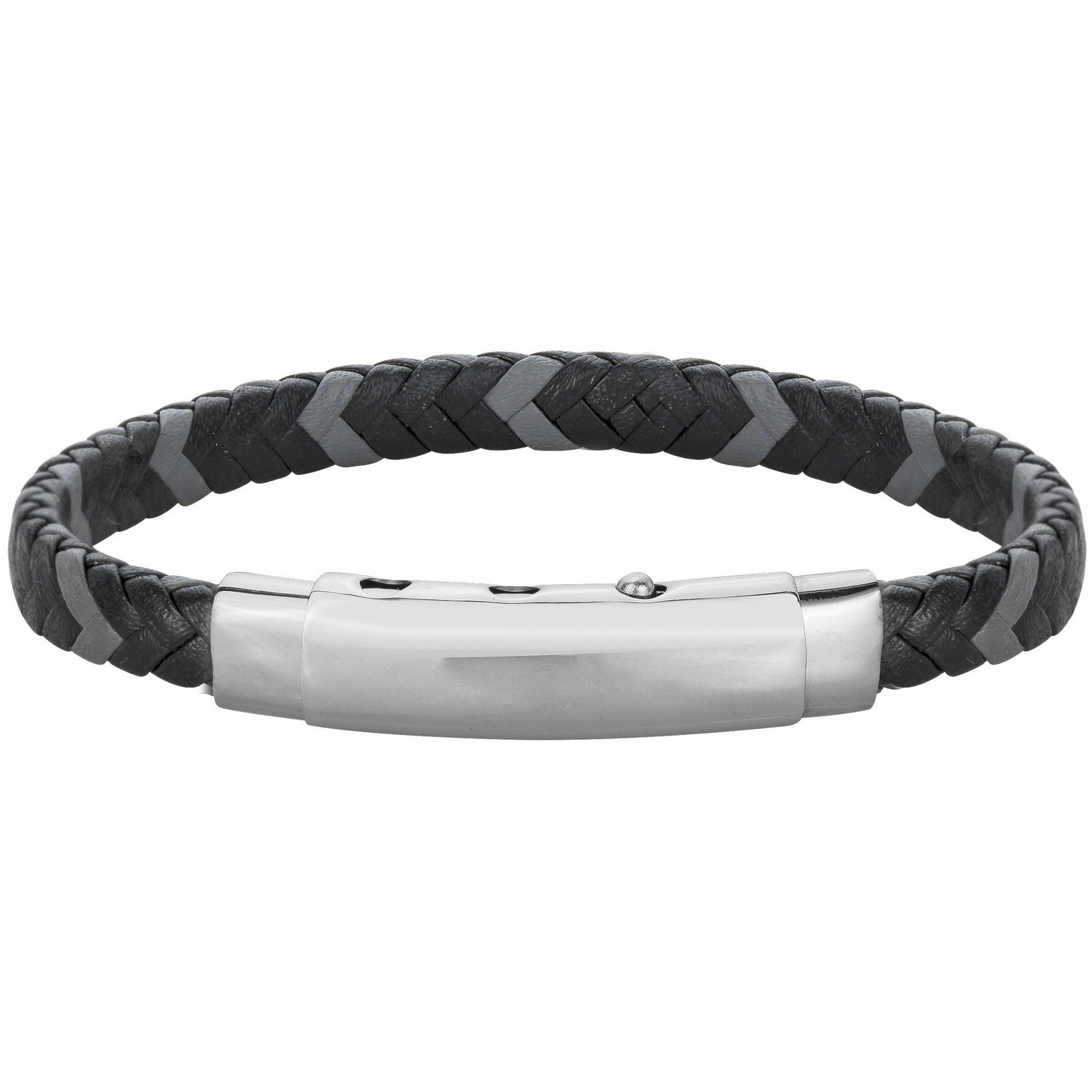 BRAC.MICROFIBRE TRESSE NOIRE GRIS-REGL.19,6-20,2-20,8cm