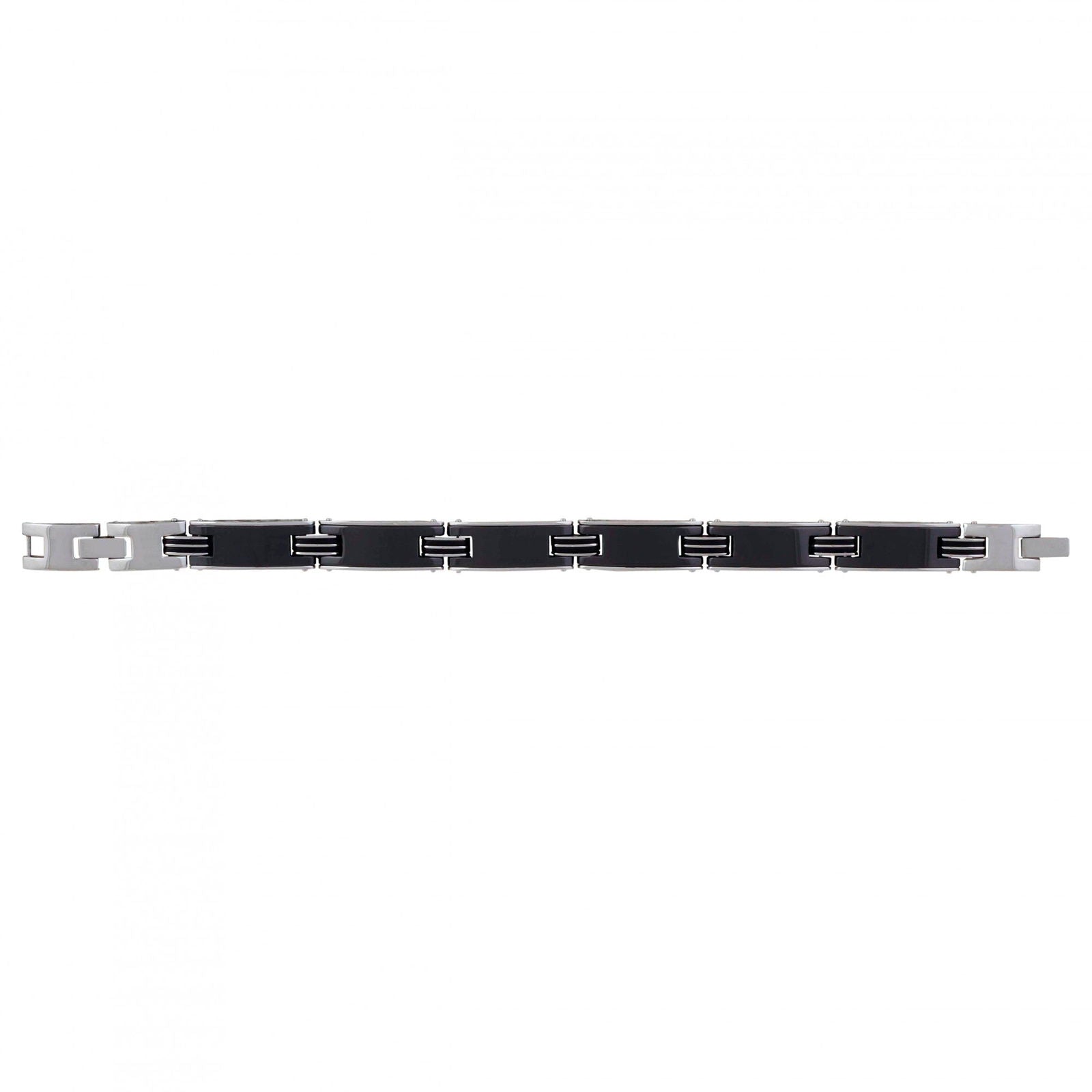 BRAC. ACIER/6 CERAM. NOIRE 19.5+1.5CM