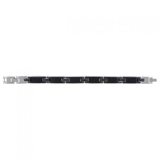 BRAC. ACIER/6 CERAM. NOIRE 19.5+1.5CM