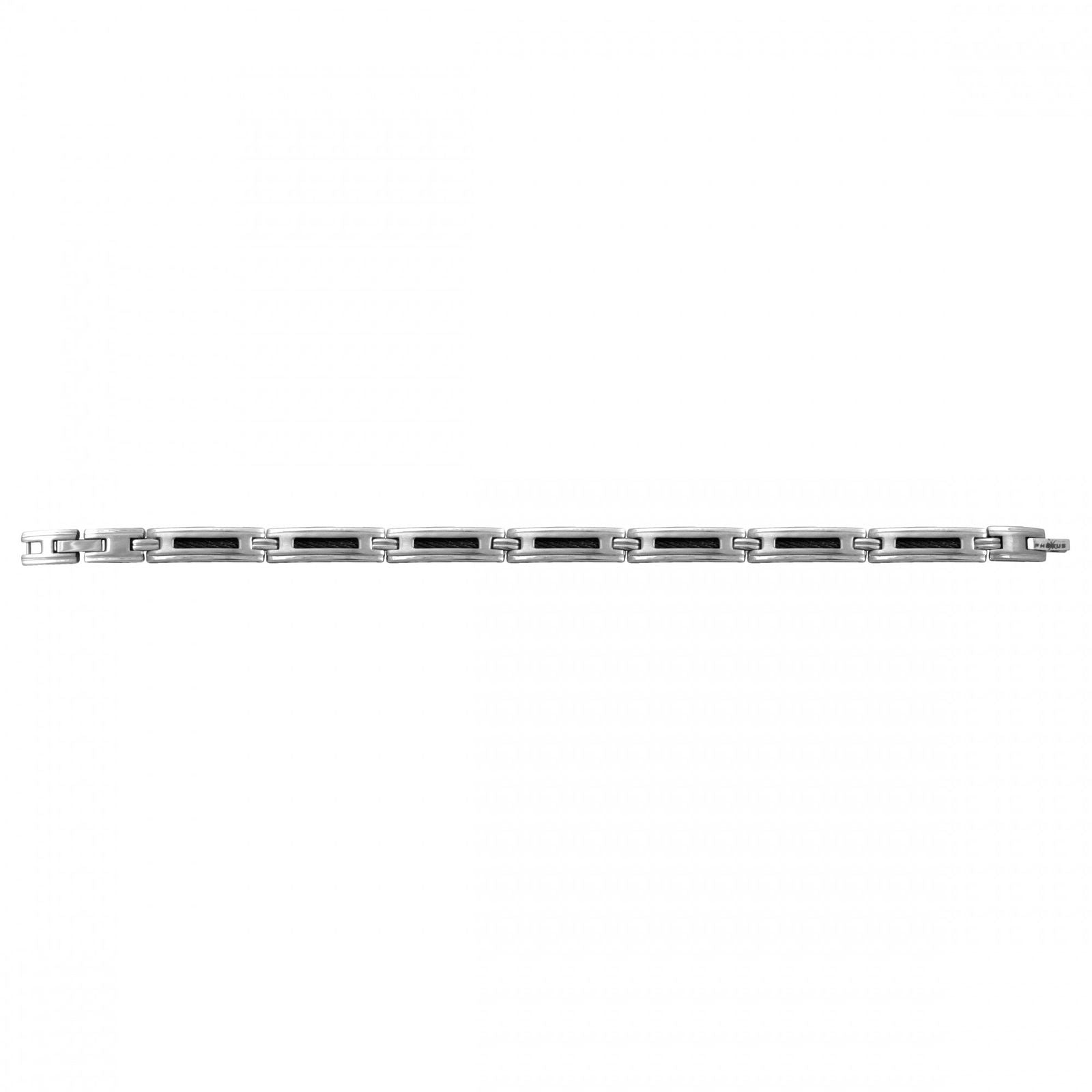 BRAC. ACIER/CABLE NOIR 21+1.5CM