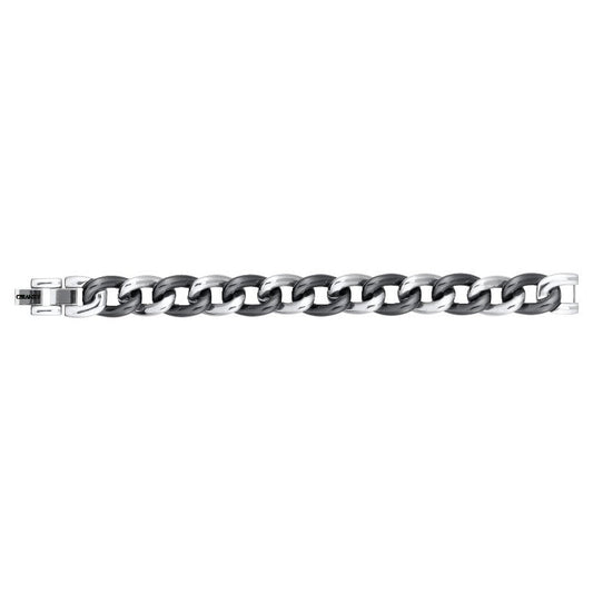 BRAC. ACIER/CERAM NOIRE MAILLE GOURMETTE 19+1CM