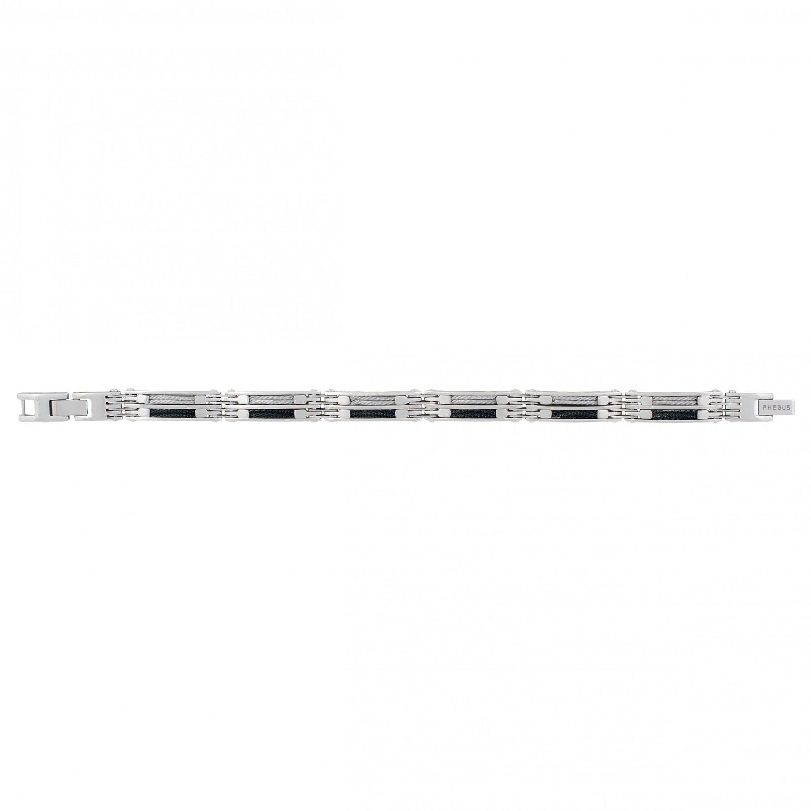 BRAC. ACIER CABLE GRIS / GRILLE ACIER NOIR 19+1.5CM