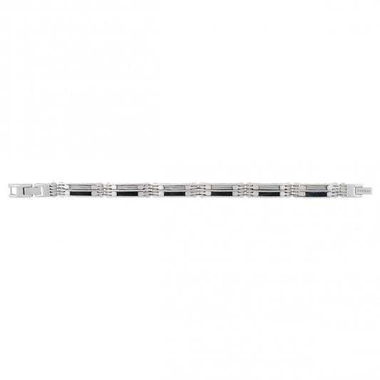 BRAC. ACIER CABLE GRIS / GRILLE ACIER NOIR 19+1.5CM
