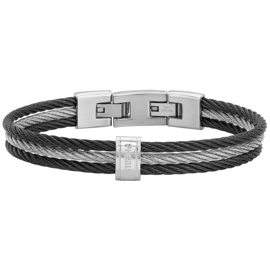 BRAC. ACIER CABLE PVD NOIR 50*60