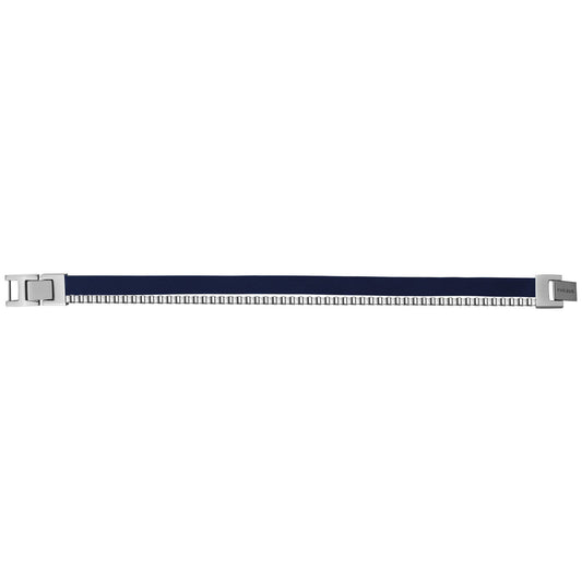 BRAC. ACIER CUIR BLEU-20+1,5CM