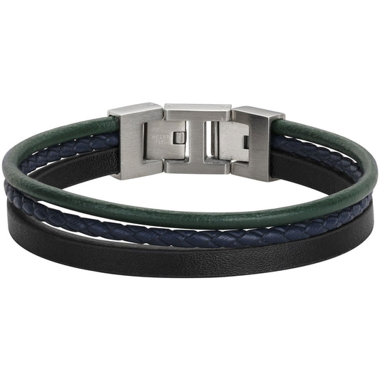 BRAC. ACIER CUIR MULTICOLOR-20+1,5CM