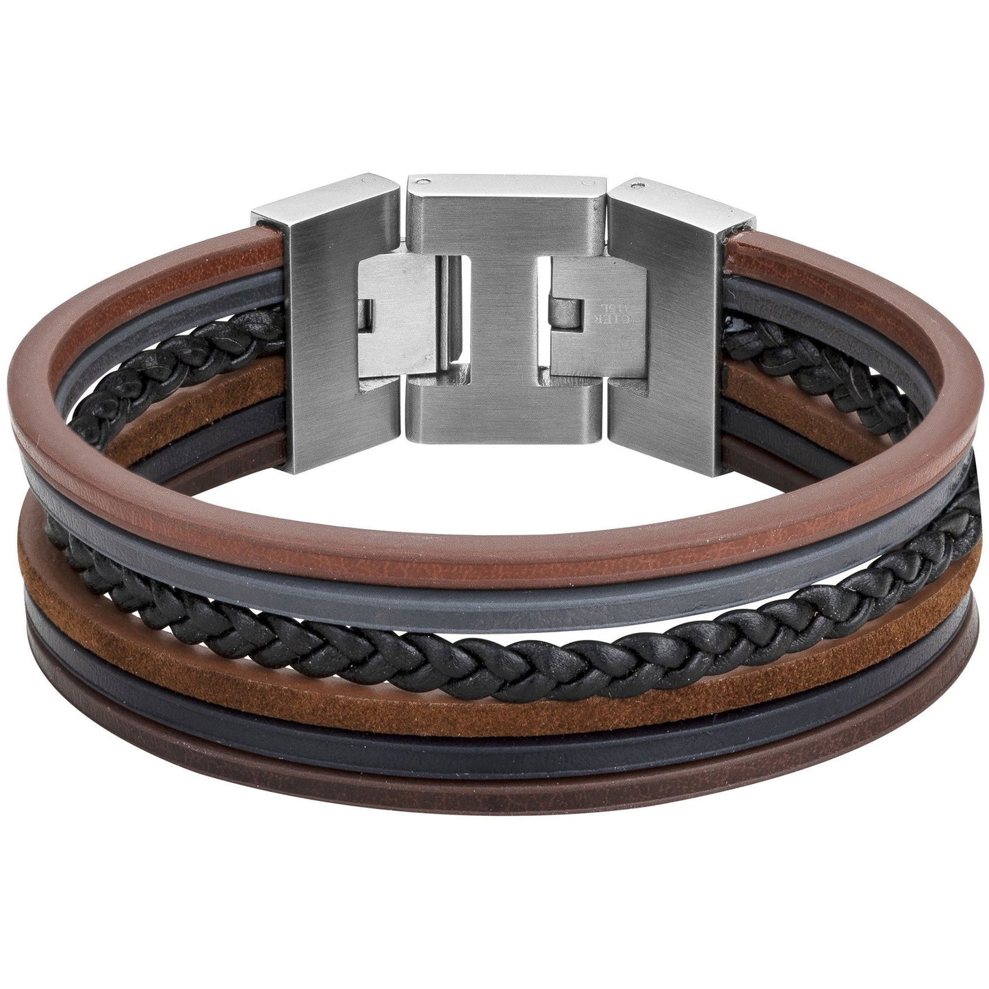 BRAC. ACIER CUIR MULTICOLOR-20+1,5CM