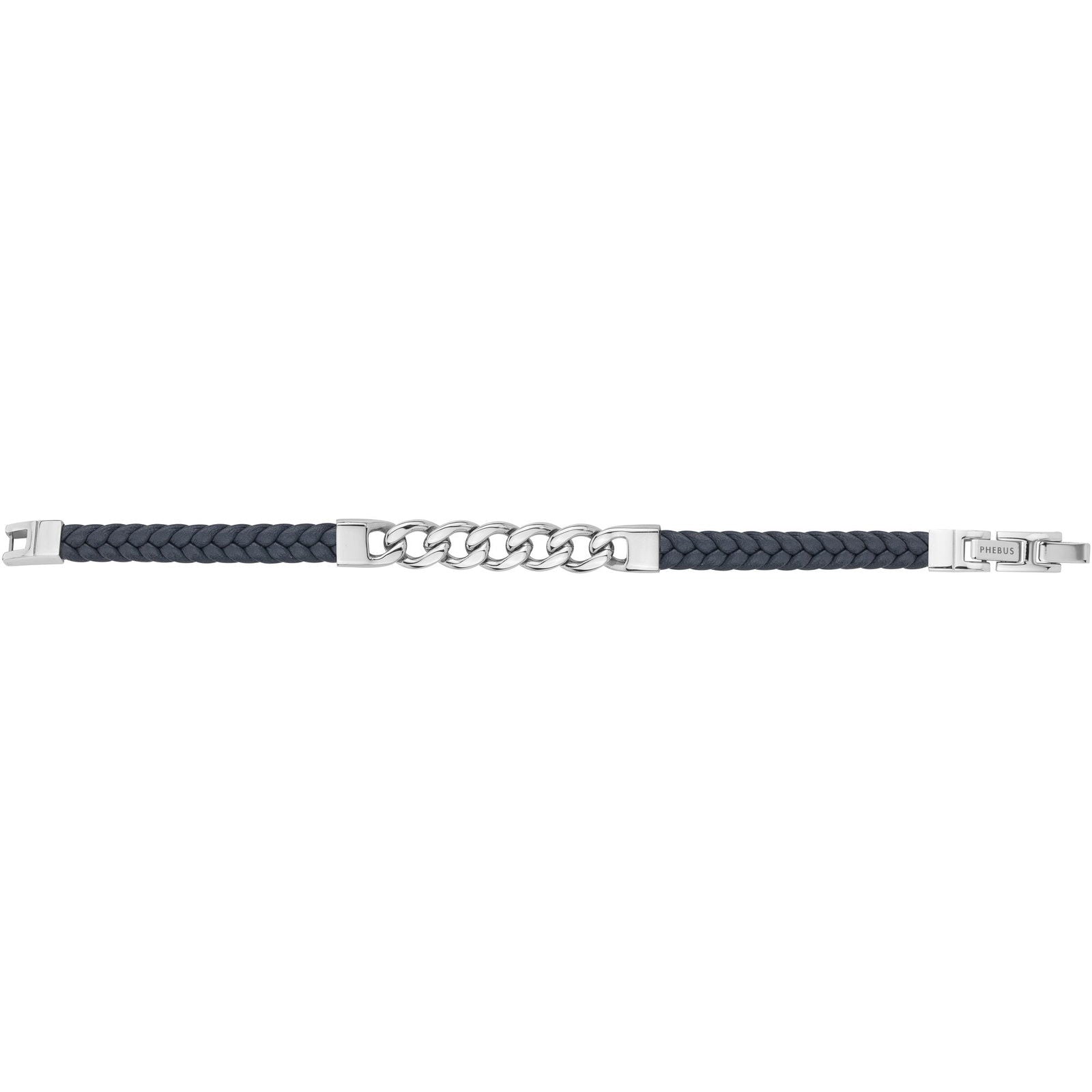 BRAC. ACIER CUIR SYNTH. BLEU 19+1.5CM