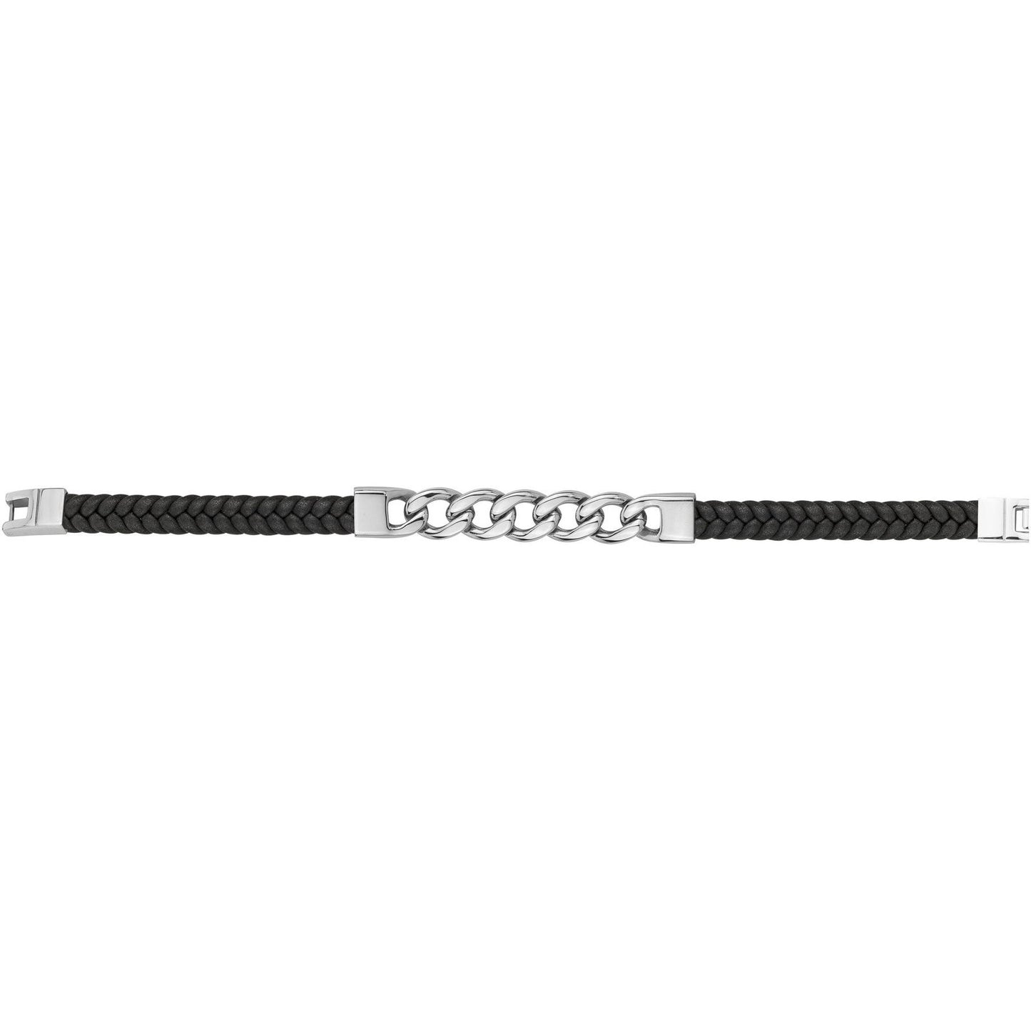 BRAC. ACIER CUIR SYNTH. NOIR 19+1.5CM