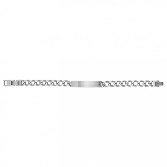 BRAC. ACIER GOURMETTE IDENTITE MAT 19+2CM