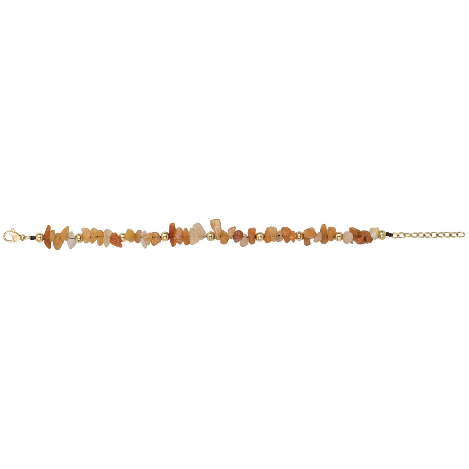 BRAC. ACIER IPG AVENTURINE ORANGE NATURELLE -16,5+3CM
