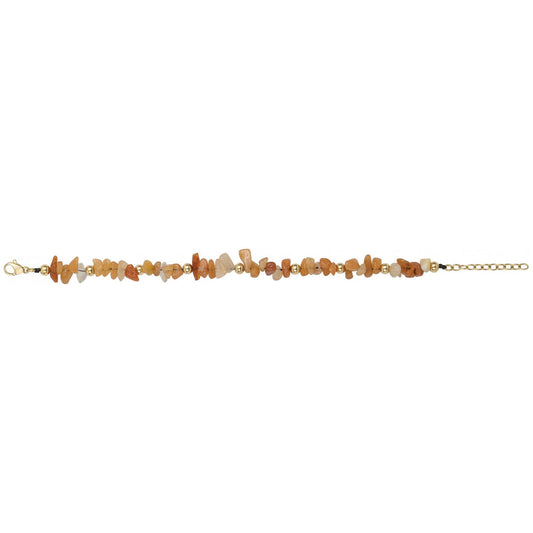 BRAC. ACIER IPG AVENTURINE ORANGE NATURELLE -16,5+3CM