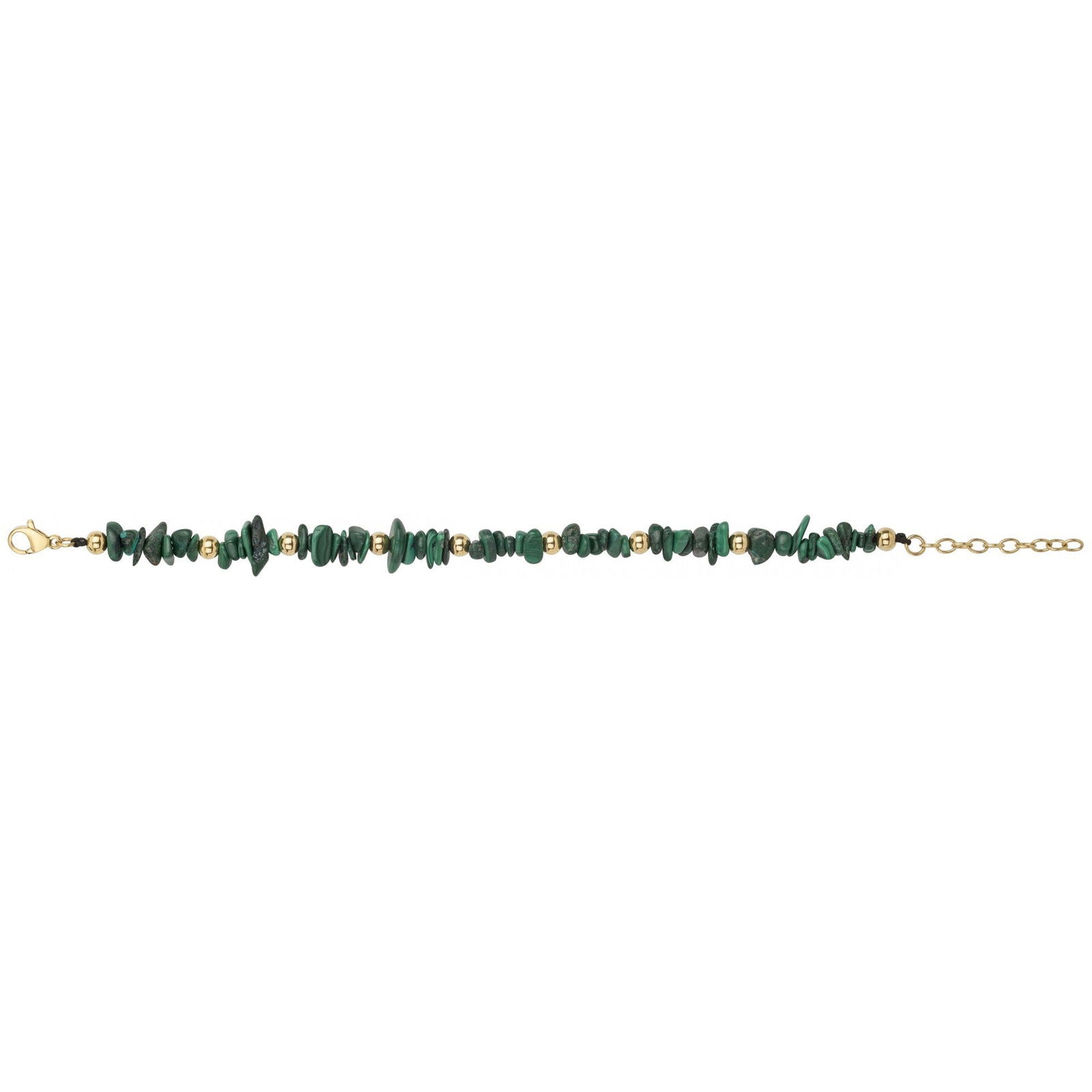 BRAC. ACIER IPG MALACHITE NATURELLE-16,5+3CM