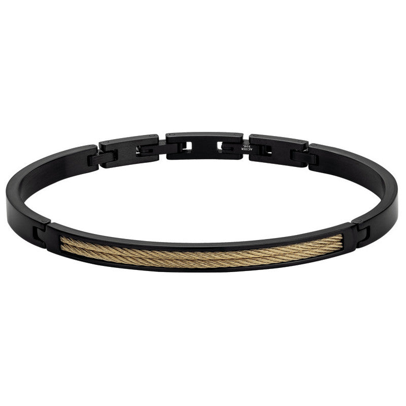 BRAC. ACIER IPN ET CABLE JAUNE 55*65MM