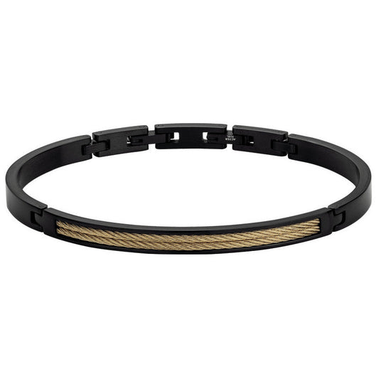 BRAC. ACIER IPN ET CABLE JAUNE 55*65MM
