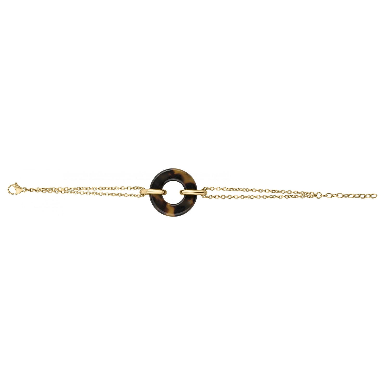 BRAC. ACIER PVD JAUNE ET ACETATE-16+3CM