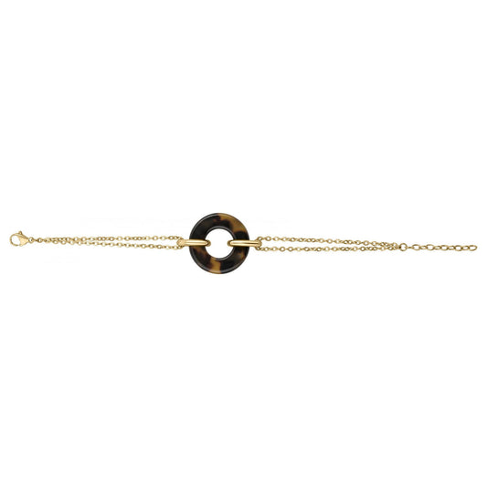 BRAC. ACIER PVD JAUNE ET ACETATE-16+3CM
