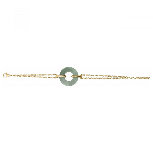 BRAC. ACIER PVD JAUNE ET ACETATE-16+3CM