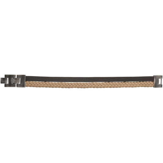 BRAC. ACIER VINTAGE CUIR MARRON BEIGE 20+1.5CM