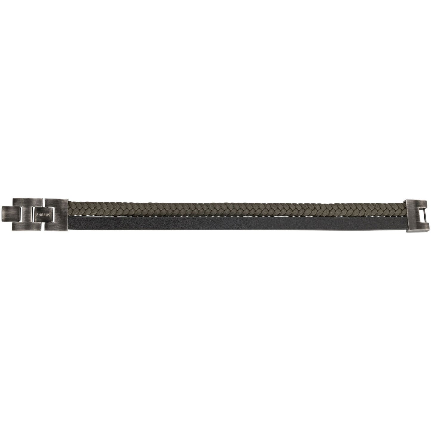 BRAC. ACIER VINTAGE CUIR MARRON BLEU 20+1.5CM