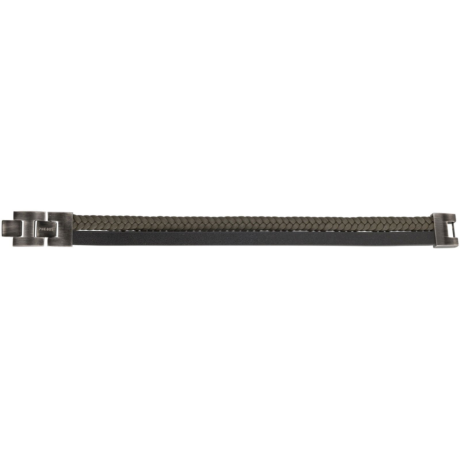 BRAC. ACIER VINTAGE CUIR MARRON BLEU 20+1.5CM