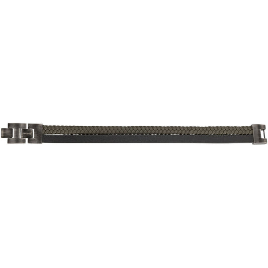 BRAC. ACIER VINTAGE CUIR MARRON BLEU 20+1.5CM